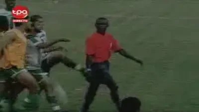 VIDEO / Ce faci cand te supara un arbitru? Simplu, ii dai un sut in fund :)