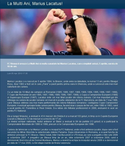 Singurul fotbalist cu 10 titluri in buzunar face azi 46 de ani! Trimite-i un mesaj:_2