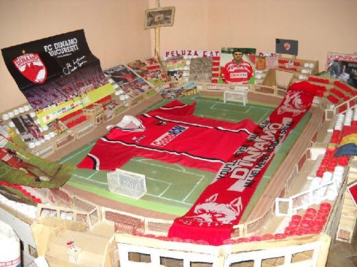 Super FOTO: Un fan a realizat o replica a stadionului Dinamo in propriul apartament :)_10