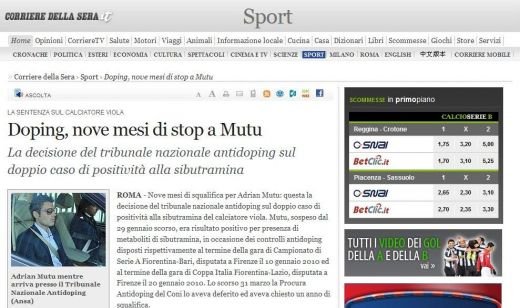 OFICIAL! Mutu, suspendat 9 LUNI: 