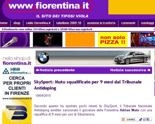 OFICIAL! Mutu, suspendat 9 LUNI: 