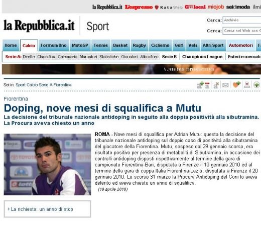 OFICIAL! Mutu, suspendat 9 LUNI: 