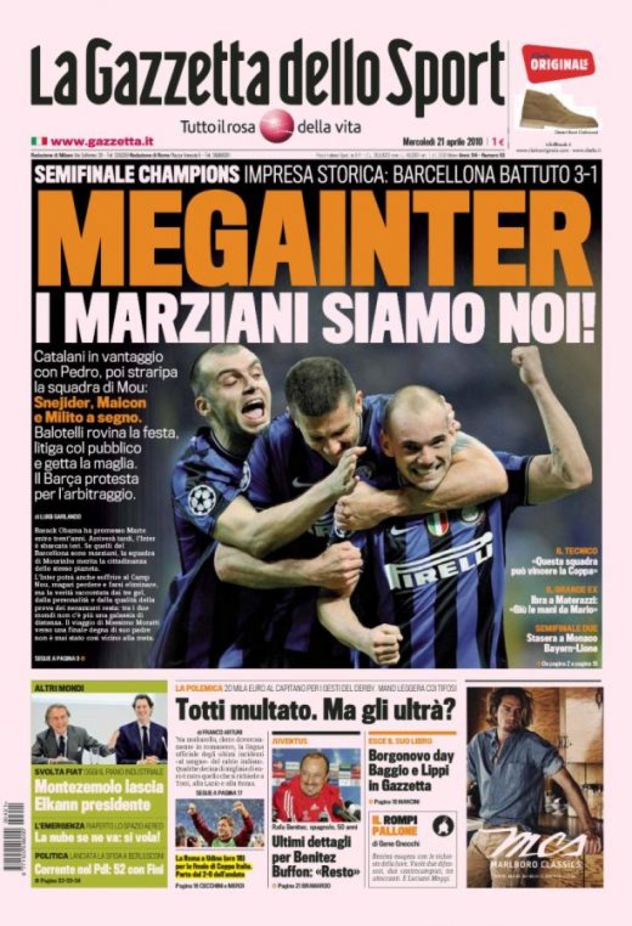 Italienii fac misto de Barca: