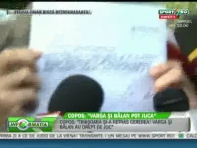 Judecata recursului din cazul Varga - Balan s-a incheiat! Copos: "Timisoara si-a retras cererea! Jucatorii au drept de joc!"