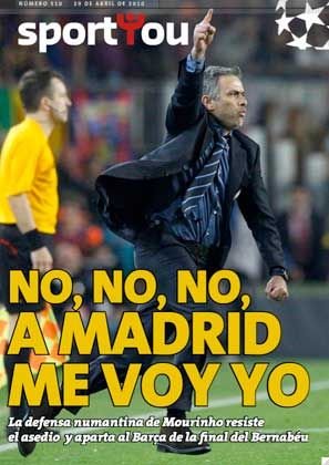 Mourinho pe prima pagina in presa de la Madrid: 