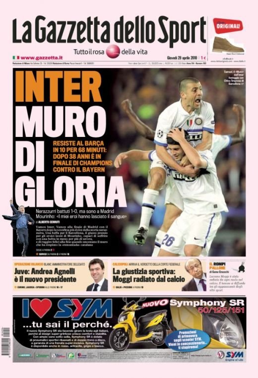 Chivu primul ROMAN care a tinut prima pagina L'Equipe si Gazzetta dello Sport!_3