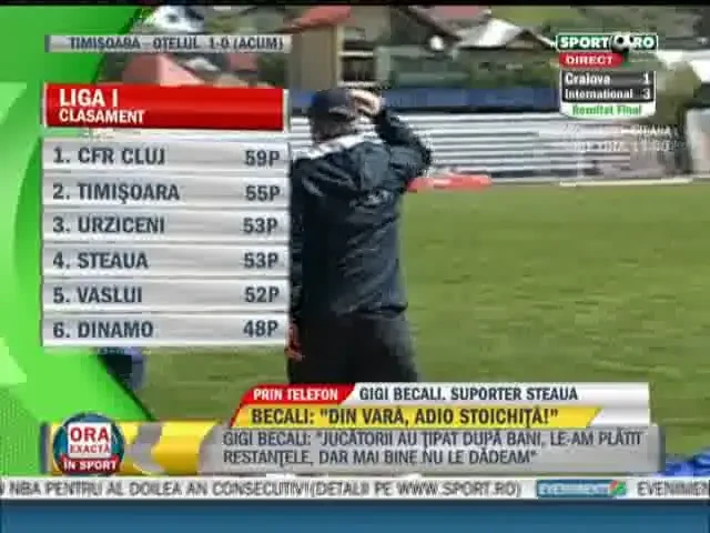 Stoichita, afara! Becali: Am vorbit cu Ionut Badea de la Inter!