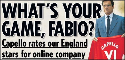 Scandal la nationala Angliei! Capello le va da note jucatorilor pe internet dupa fiecare meci!_6