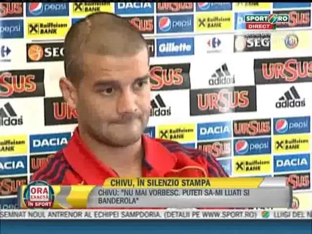Chivu: Un an stau in silenzio stampa! Daca nu va convine, puteti sa-mi luati banderola