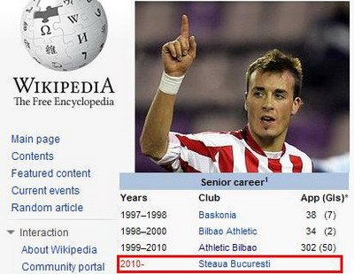 Yeste, nu Este! Stelistii, disperati, au inceput sa faca transferuri pe wikipedia:)