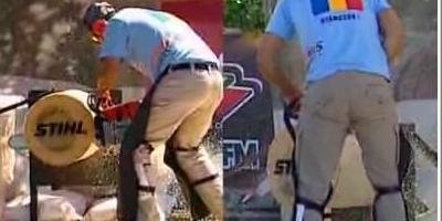 Video: Sarbatoare cu sampanie pentru calificarea la Mondialul taietorilor de lemne!