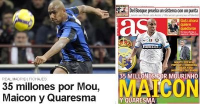 Oferta lui&nbsp;Moratti pentru&nbsp;Real:&nbsp;35 de milioane &euro; pentru&nbsp;Mourinho,&nbsp;Maicon si&nbsp;Quaresma!