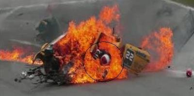 La un pas de moarte: Un Lamborghini Gallardo s-a facut PRAF in timpul unei curse! VIDEO