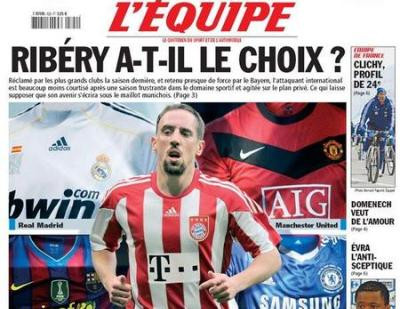 Unde ajunge Ribery in vara? Barcelona, 1% &nbsp;Vezi ce procente au Real, Chelsea si Manchester