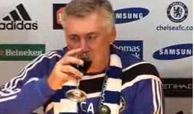 VIDEO Ancelotti, noul Mourinho: nu i-a placut vinul englezilor! Vin de rahat!