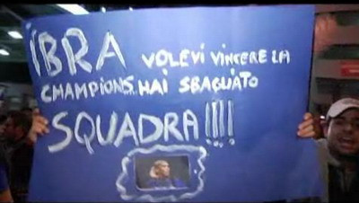 VIDEO / Fanii lui Inter in EXTAZ: Ibra, ai vrut sa castigi Champions, dar ai gresit echipa!