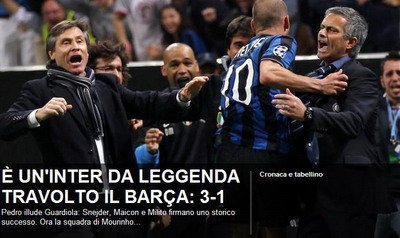 Italienii: Un Inter de legenda a distrus Barcelona! si&nbsp; Incredibile Inter!