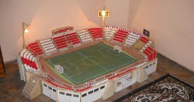Super FOTO: Un fan a realizat o replica a stadionului Dinamo in propriul apartament :)_1