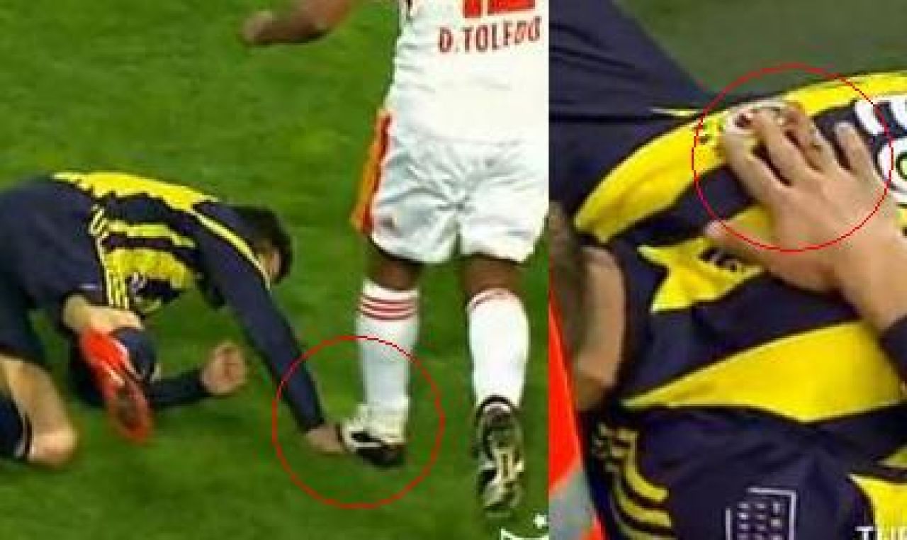 Guiza a parasit terenul cu mana plina de sange dupa ce a fost calcat de un adversar! VIDEO:_1