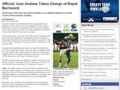 Goal.com isi cere scuze: A fost o greseala neintentionata!