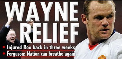 Ferguson despre Rooney: Natiunea poate respira usurata! Va reveni pe teren in&nbsp;2-3 saptamani!