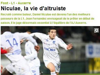 L Equipe: Daniel Niculae, cel mai bun pasator din Franta!