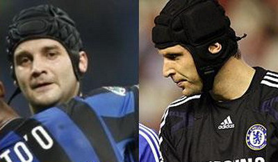 Cui ii sta mai&nbsp;bine cu casca: Chivu sau Cech?&nbsp;Vezi ce jucatori romani&nbsp;au jucat cu masca:&nbsp;