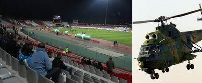 Dinamo, caz de forta majora: a adus un elicopter pentru apa de pe stadion!
