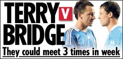 Duelul anului in Anglia: Terry se va intalni cu Bridge de 3 ori intr-o saptamana!