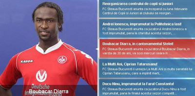Boubacar Diarra, prima zi la Steaua! Va fi si ultima? Vreau titlul aici! Il pastreaza Stoichita?