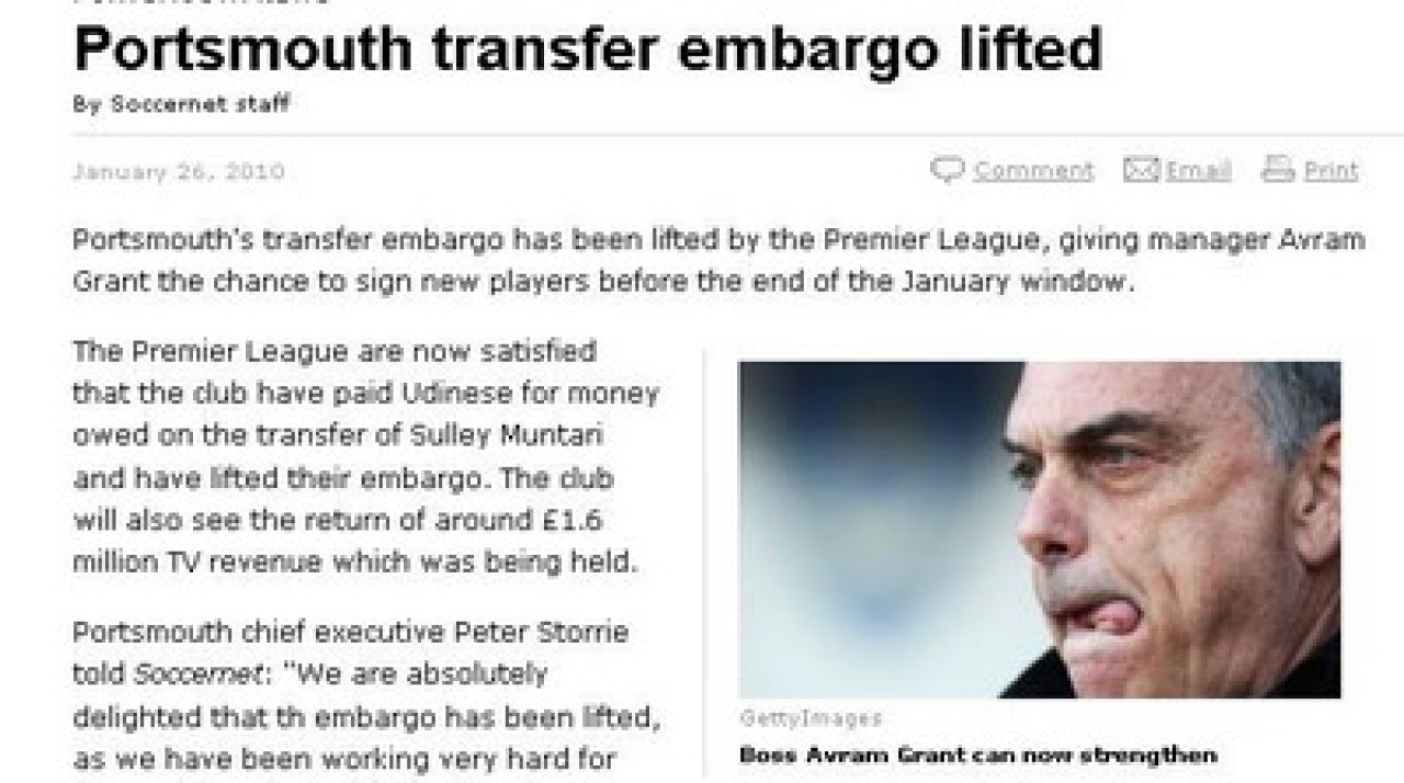 Portsmouth are LIBER la transferuri! Presa din Anglia: