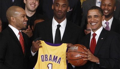 Campioana NBA, Los Angeles Lakers, a fost primita la Casa Alba de Barack Obama!