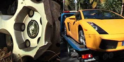 VIDEO Benzema a intrat cu un Lamborghini intr-un zid de beton!