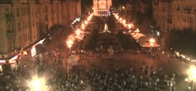 VIDEO / 4000 de fani ai Timisoarei au facut show in centrul orasului!