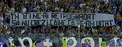 Lucescu: Daca bannerul asta ajunge la UEFA, terenul lui Poli va fi suspendat!