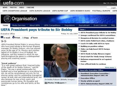 Cum a reactionat Platini cand a auzit de moartea lui Sir Bobby Robson