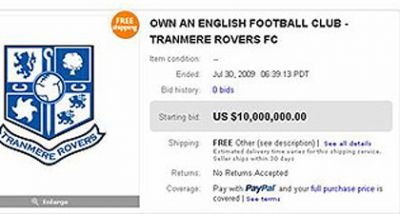 Vrei club de fotbal in Anglia? Liciteaza pe EBay!