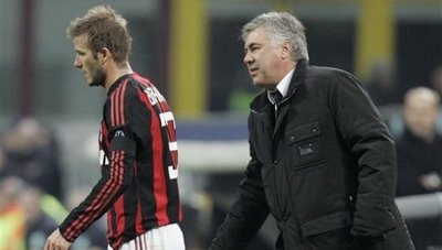 Beckham: Toti jucatorii Milanului l-au rugat pe Ancelotti sa nu plece!