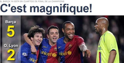 Barcelona a boxat cu Lyon: 4 goluri in 20 de minute!