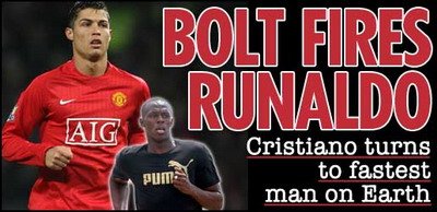 Cine il mai intrece pe Ronaldo - se va antrena cu Bolt ca sa devina cel mai RAPID fotbalist!