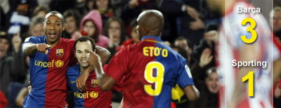 Eto o a ajuns la cota 100, Inter il vrea! Barcelona 3-1 Sporting Gijon!