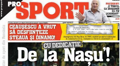 ProSport / Dedicatie de la Nasu : Cu Serbia, acelasi arbitru ca la Romania-Olanda!