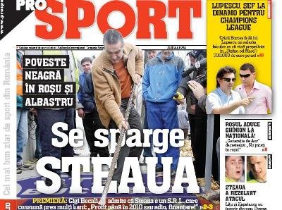 Citeste AZI in ProSport: Planul lui Becali pentru 2009 - Steaua profitabila sau inchide pravalia!