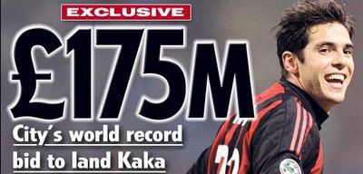 Kaka ar putea castiga 308.315 euro pe SAPTAMANA la Manchester City! Kaka: Vreau sa fiu capitanul Milanului!