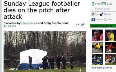 SOC in Londra! Crima brutala pe un teren de fotbal!