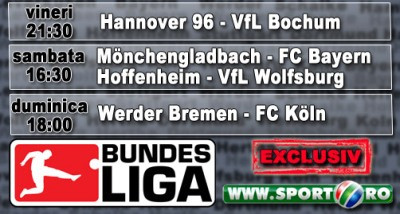 Etapa a 13-a din Bundesliga e LIVE pe www.sport.ro