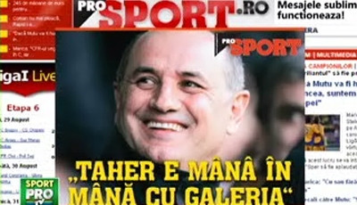 ProSport/ Copos acuza: Taher e mana in mana cu galeria