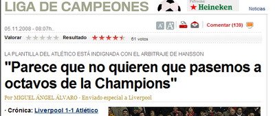 Presa spaniola: Conspiratie impotriva lui Atletico! N-a fost penalty!