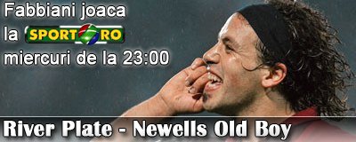 ACUM: Fabbiani joaca la Sport.ro: River Plate - Newell s