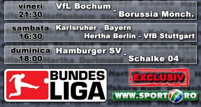 Etapa a 8-a din Bundesliga se vede LIVE pe www.sport.ro